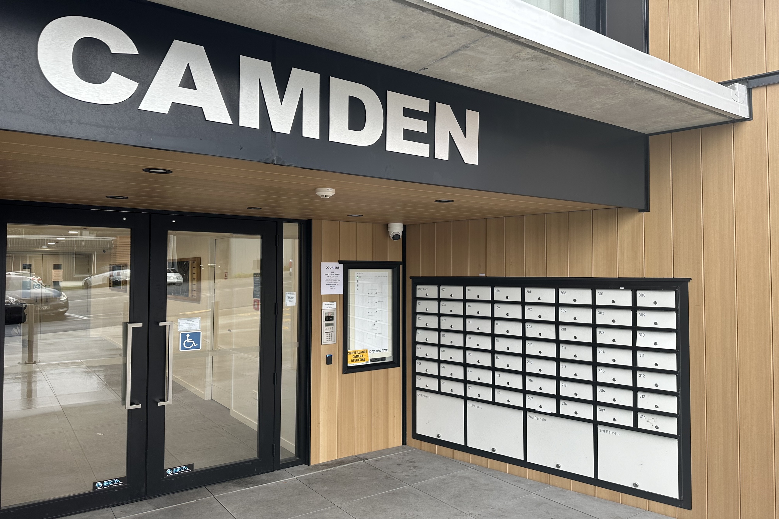 Outside view of the Camden Apartments, Tauranga, New Zealand