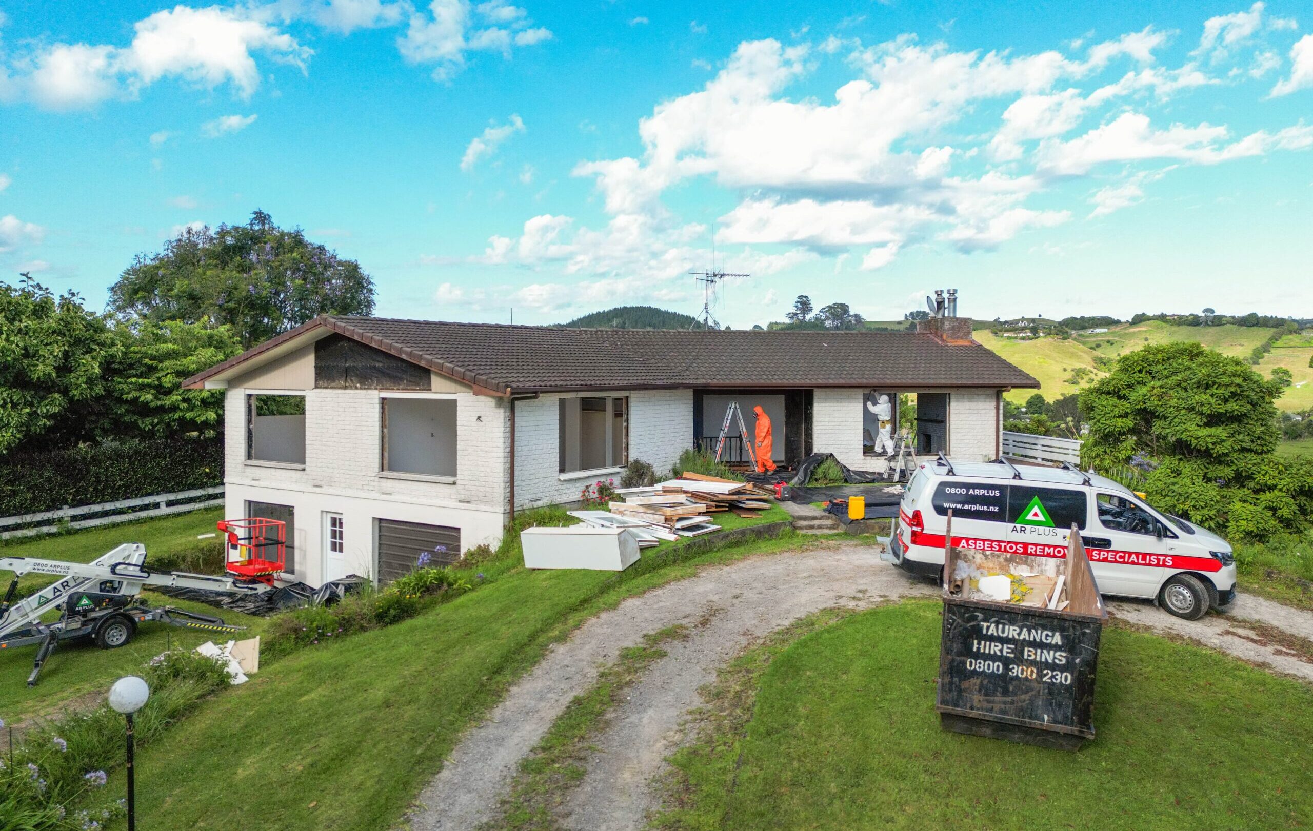 House in New Zealand being prepared for asbestos removal, plastering and painting by AR Plus