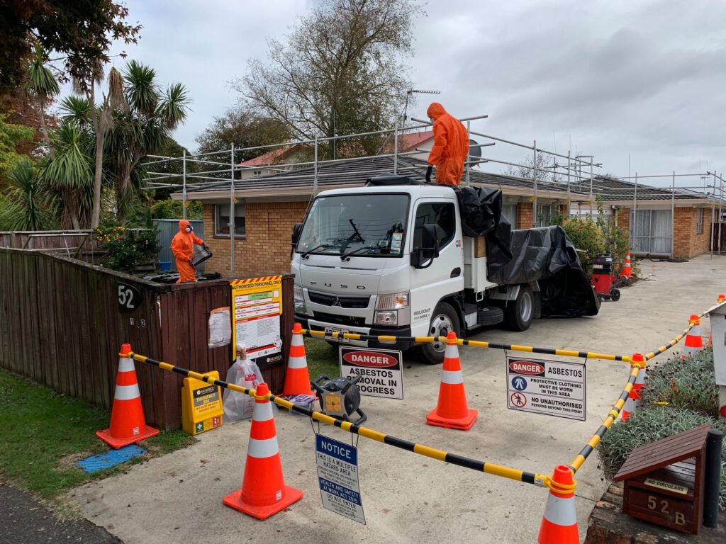 Asbestos removal at a property in Tauranga by AR Plus.