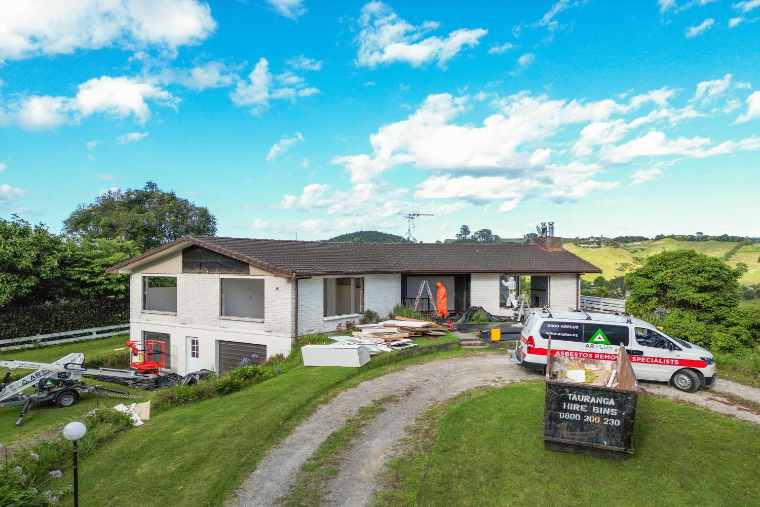 House in New Zealand being prepared for asbestos removal, plastering and painting by AR Plus